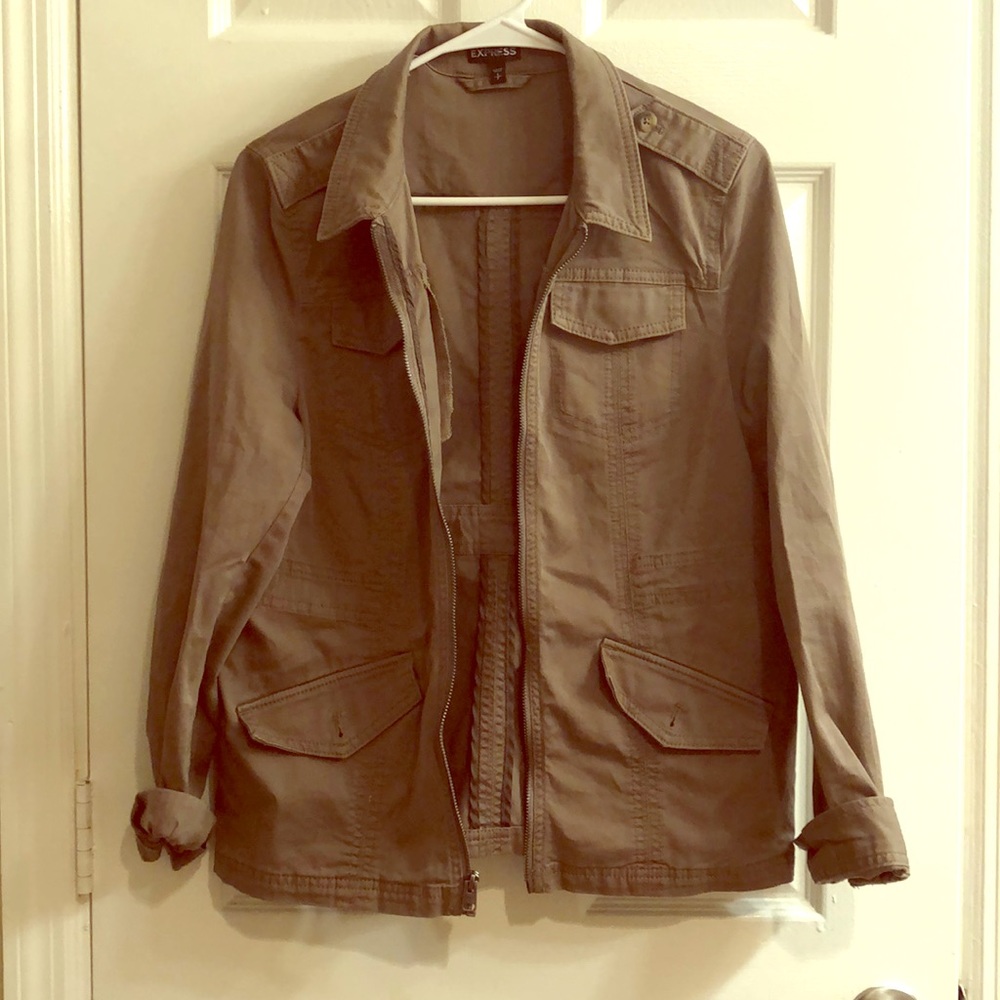 Olive green utility jacket